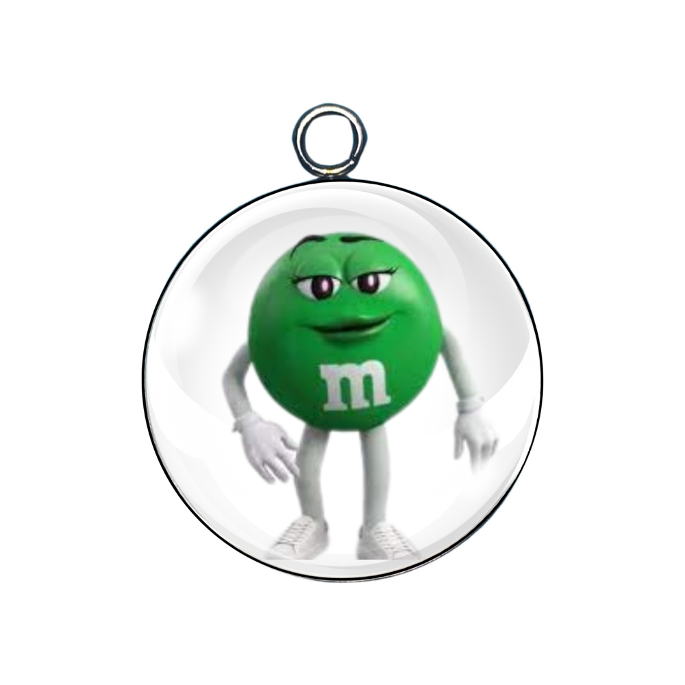 M & M Glass Cabochon Charms