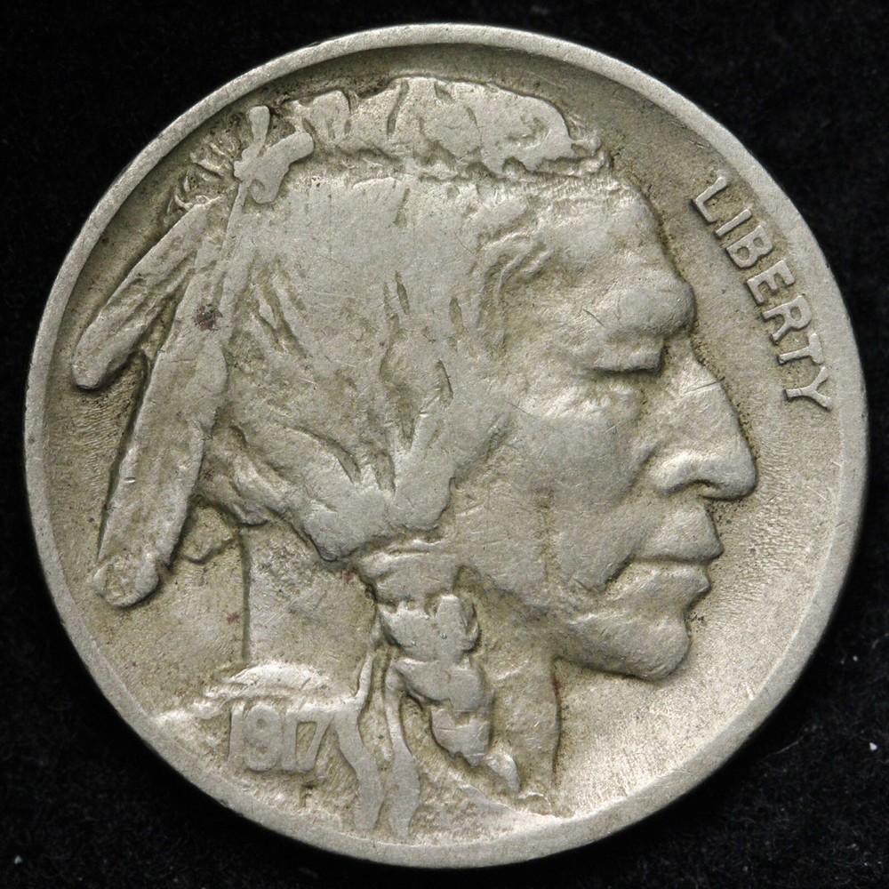 1917-D Buffalo Nickel CHOICE VF E397 KHN