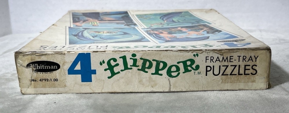 Whitman 4 Flipper Frame-Tray Puzzles 1966 Complete Vintage