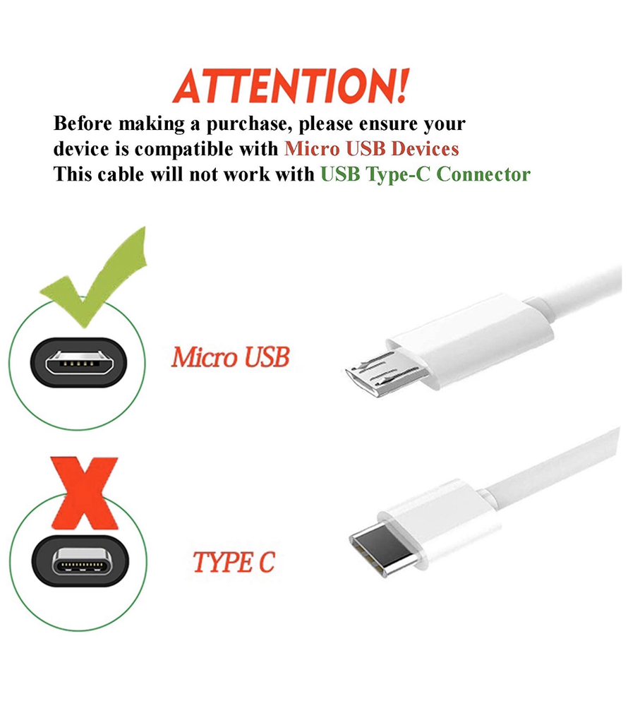 For Samsung Galaxy Tab A 4 E S2 Tablet Wall Charger + USB Micro Charging Cable
