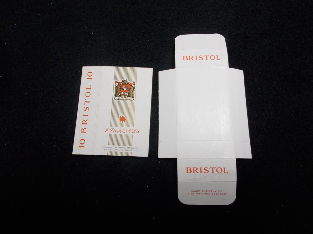 Vintage Will Bristol Empty Cigarette Packet Box