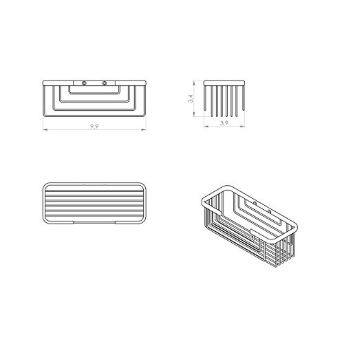 Wire Shower Basket, Chrome