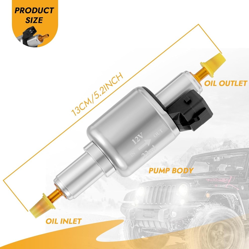Diesel heater fuel pump, 12V 22ML quieter gas air heater electric fuel pump, use