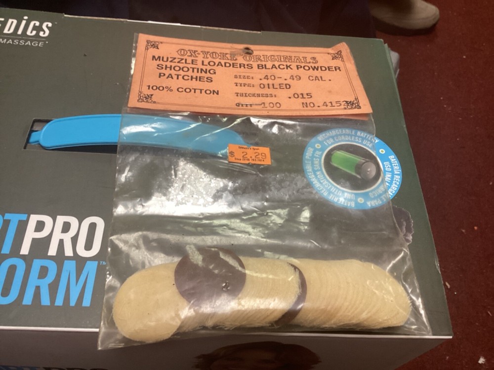 Ox-Yoke Pre-Cut Dry Patches 100 pkg Black Powder Muzzleloading