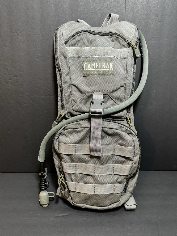 CamelBak Tactical Hydration Pack Gray Hydration System MOLLE Webbing