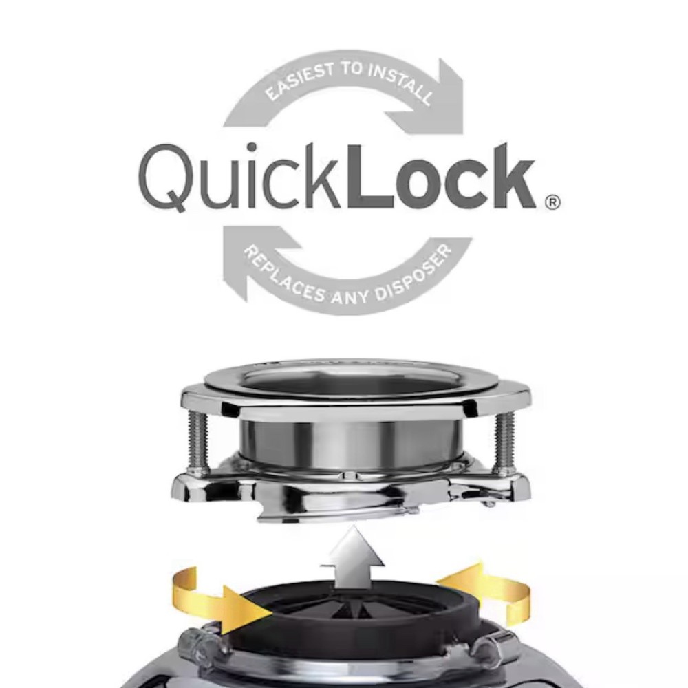 InSinkErator Sink Mount QLM00 Chrome Quick Lock Flange & Splash Guard Accessory