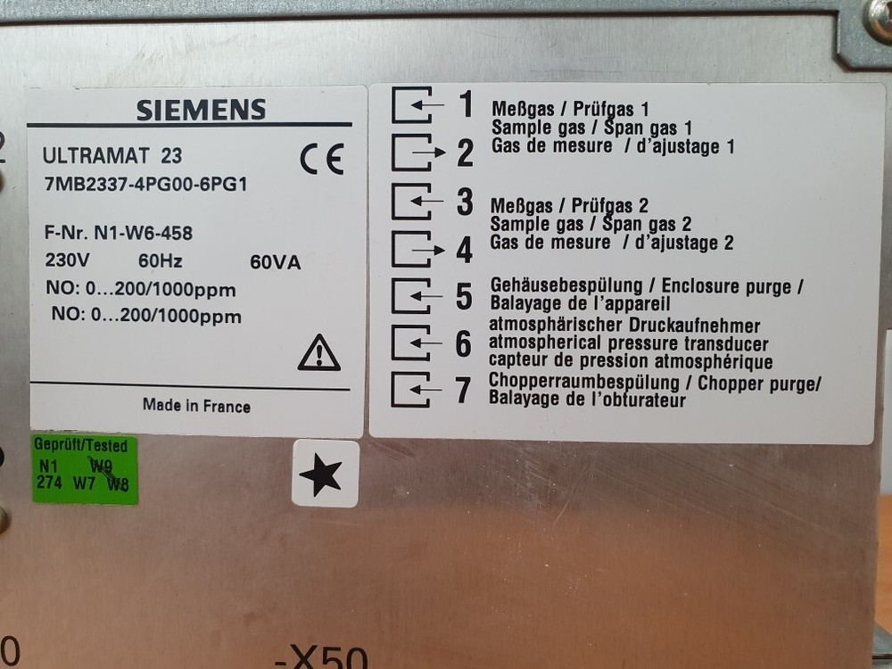 Siemens ULTRAMAT 23 Gas Analyzer