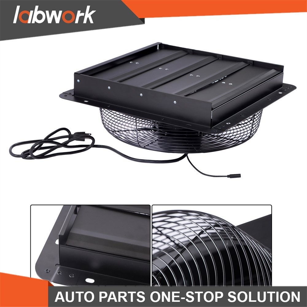 Labwork 16" Wall Mounted Shutter Exhaust Fan Automatic Shutter W/ Variable Speed