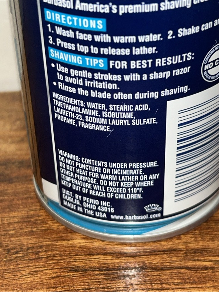 Barbasol Pacific Rush Thick & Rich Shaving Cream - 10 oz - Rust-Proof Bottom