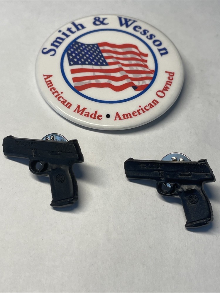 THREE SMITH WESSON HANDGUN PINS