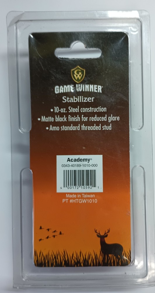Game Winner Stabilizer 10oz Steel Construction Amo Standard Threaded Stud.