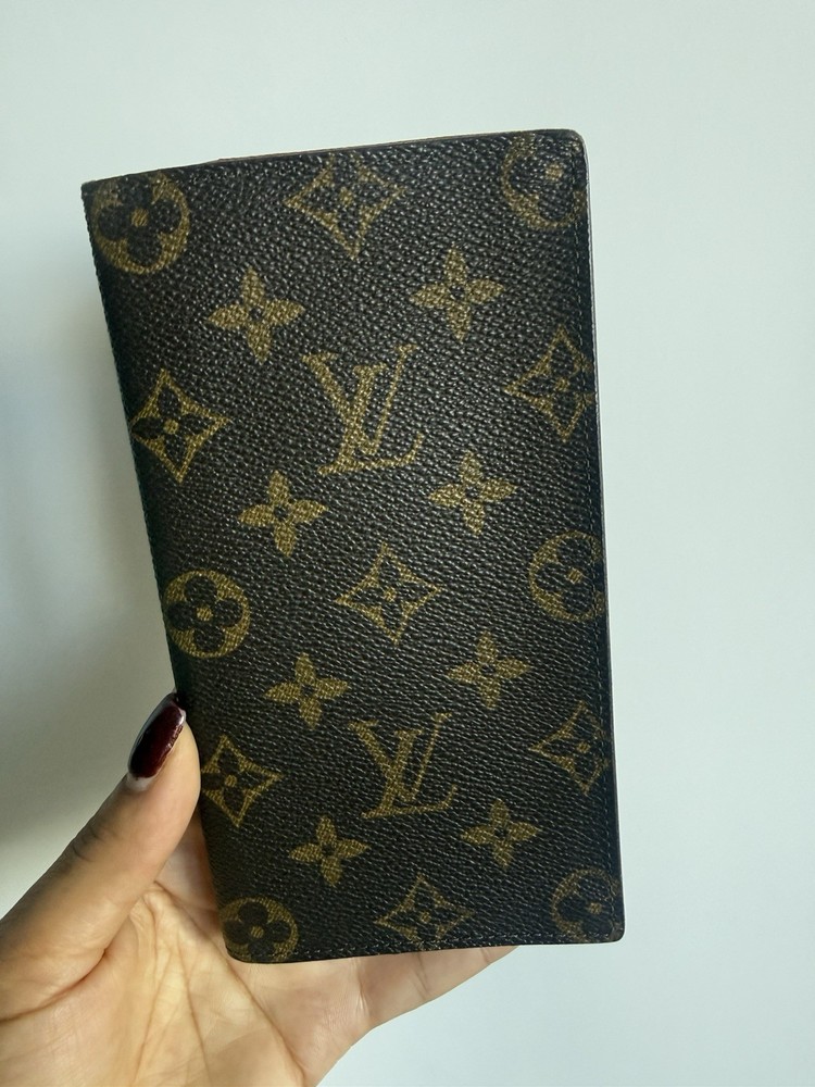 Louis Vuitton Monogram Brazza Long Wallet Brown Canvas Authentic Vintage