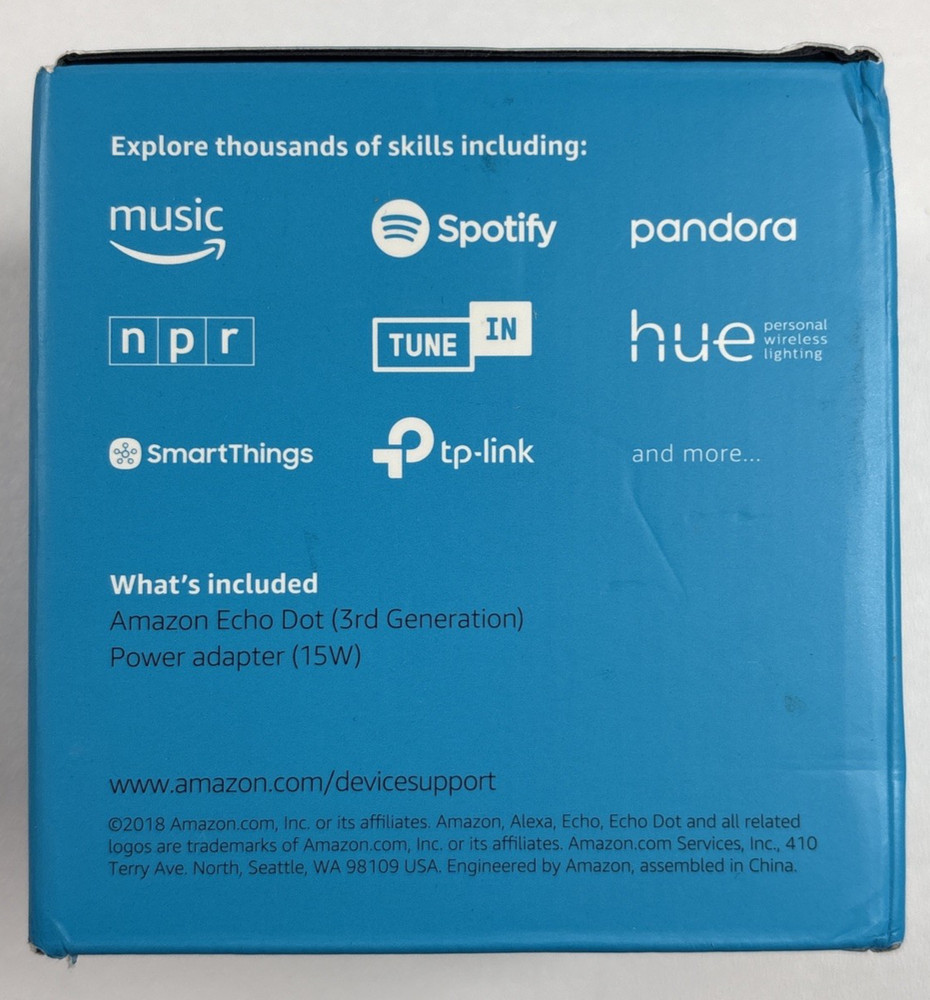 Amazon Echo Dot (3rd Generation) Smart Speaker - Charcoal