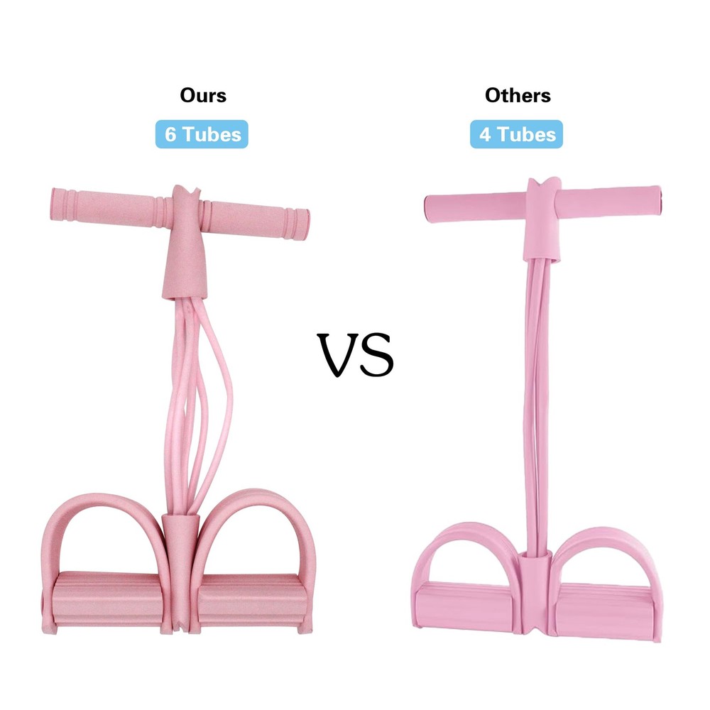 Multi-Function Tension Rope Band & Pedal Puller Resistance Band, 6-Tube Elast...