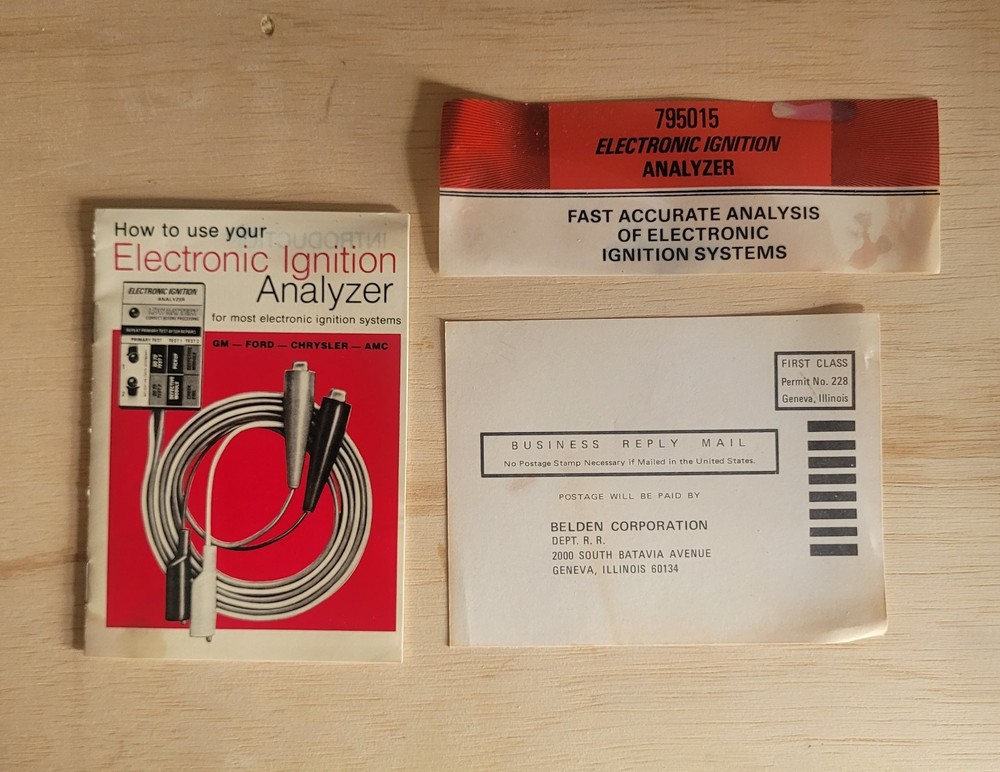Napa Belsen 795015 Vintage Electronic Ignition Analyzer
