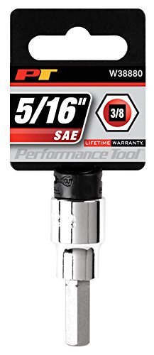 Performance Tool W38880 3/8" Drive Hex Bit Socket, 5/16"