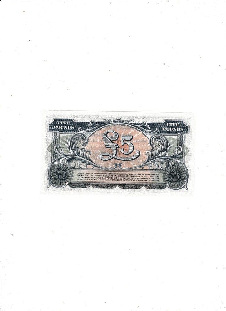 B.A.F £5 2nd SERIES UNC