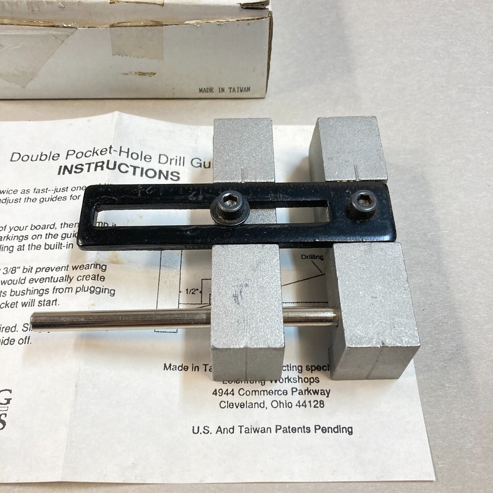 Leichtung Workshops Double Pocket Hole Drill Guide #28084