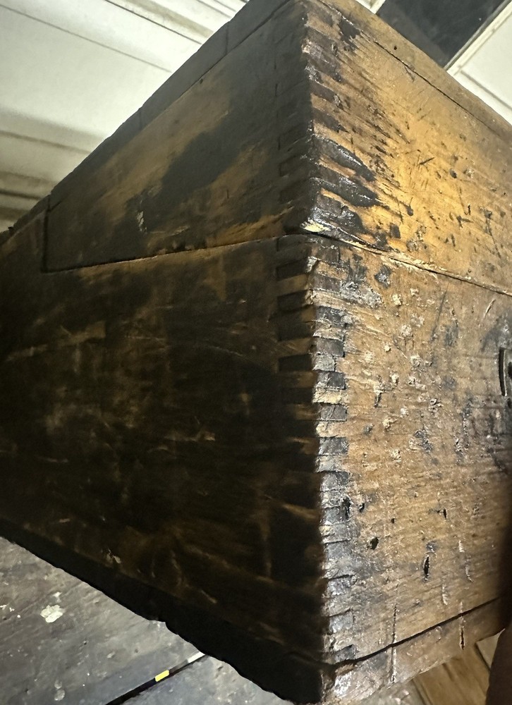Vintage Machinist’s Tool Chest Drop Front Panel Masonry Tool Box Antique 1920’s