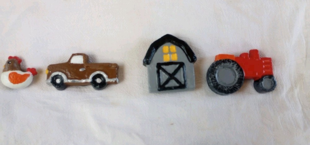 Barn Magnet Handmade Clay