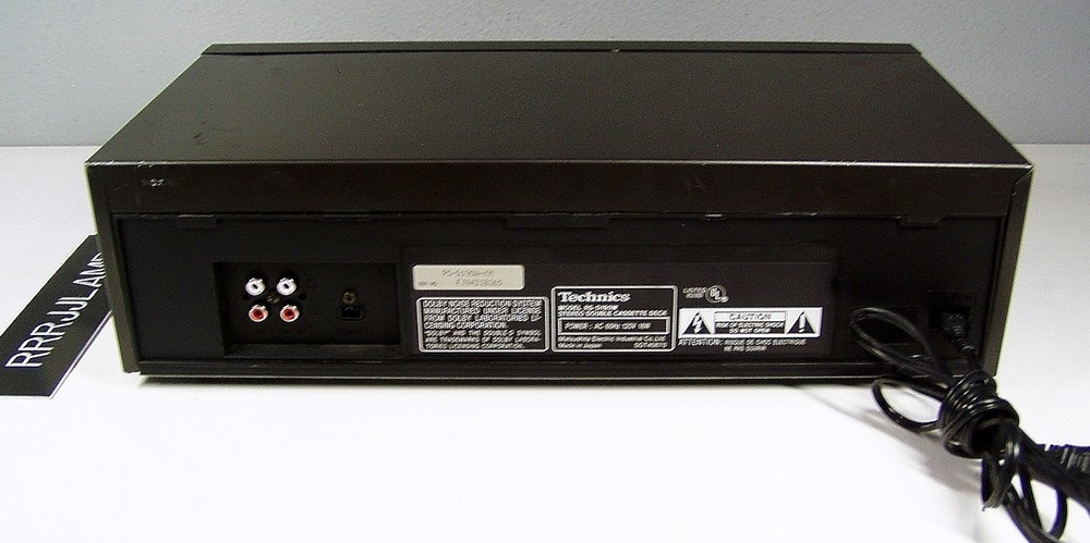 Technics RS-D190W Double CASSETTE DECK PLAYER See Video -Deck B No Left Channel