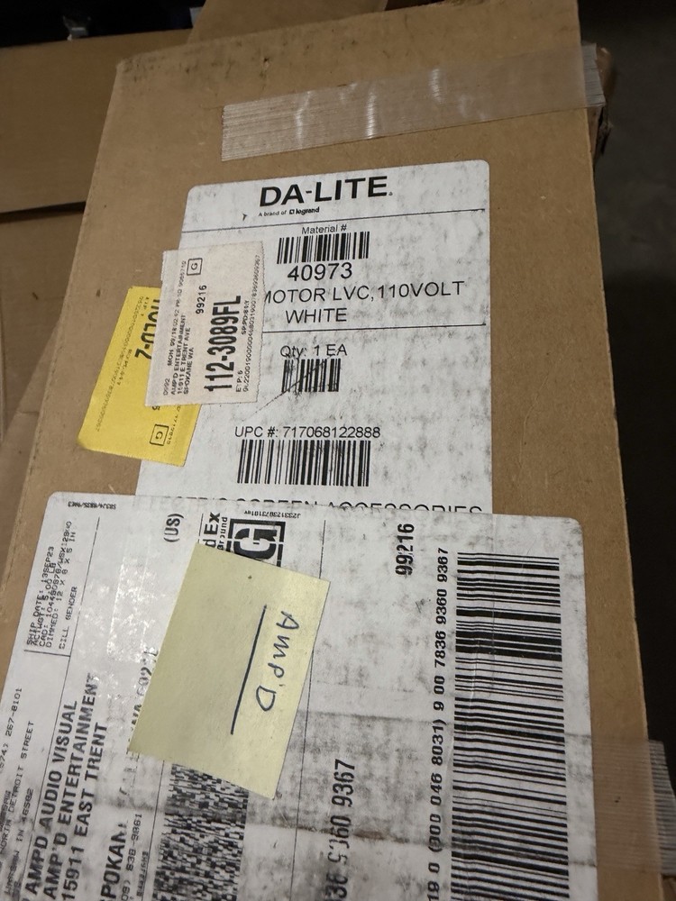 Da-lite Low Voltage And Floating Brackets