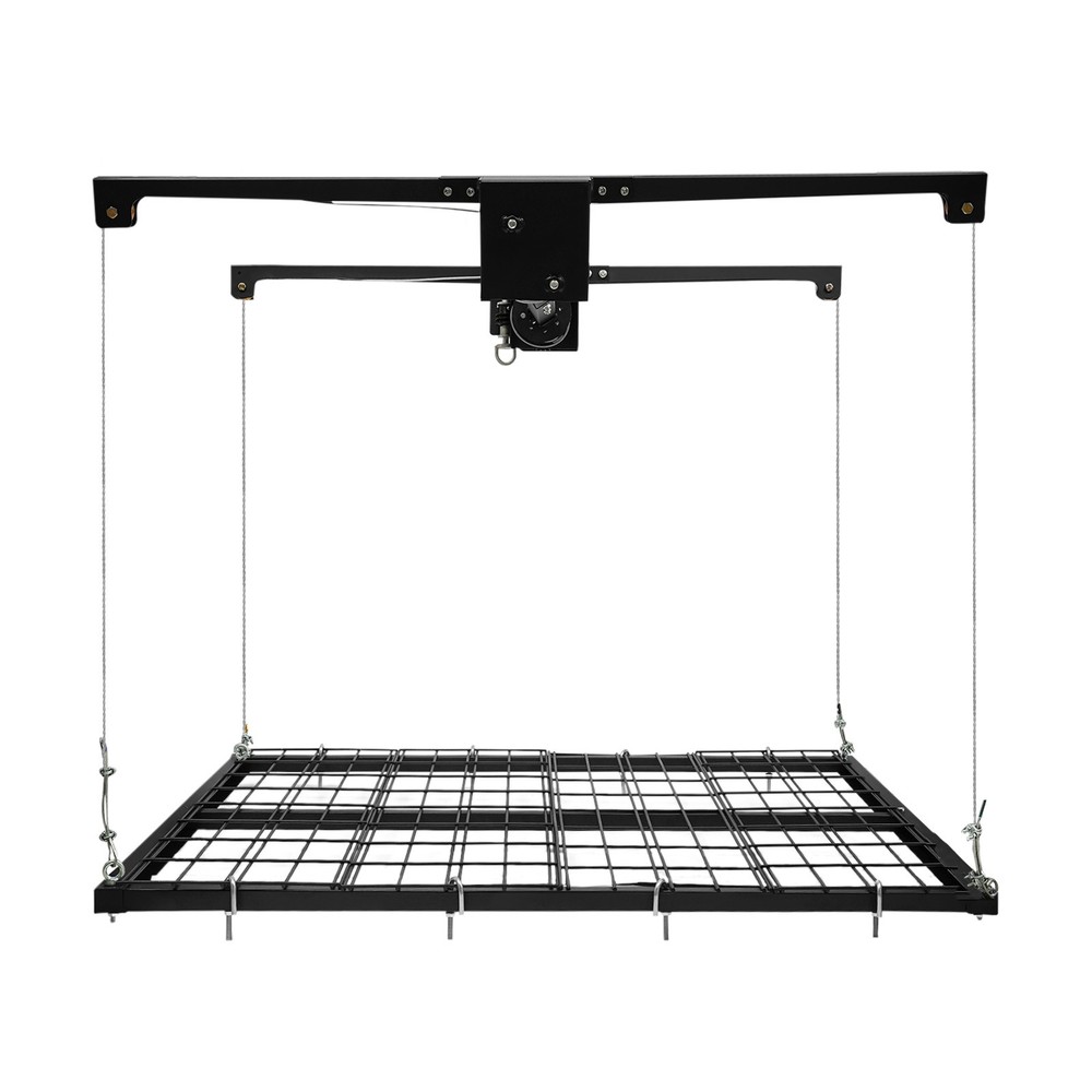 300lbs Garage Storage Rack Ceiling Warehouse Organizer Rack Lifting Storage Rack