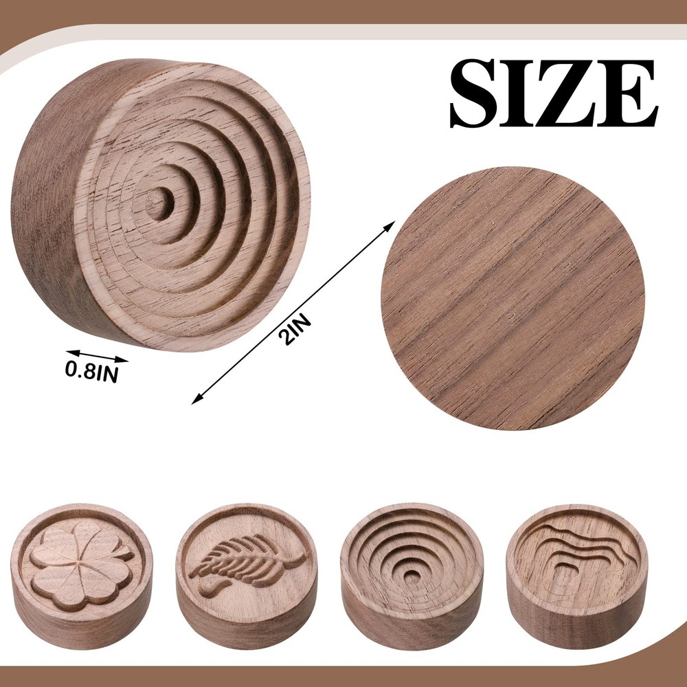 Zhehao 4 Packs Wood Essential Oil Diffuser Small Passive Diffusers Brown