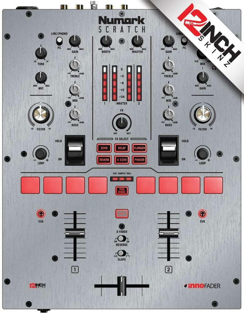 Numark Scratch Skin - brushed silver