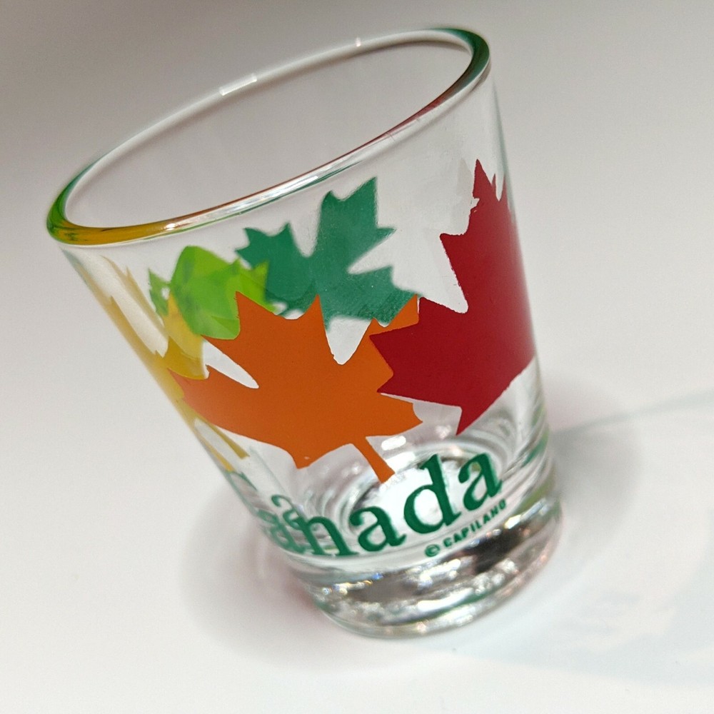 Canada Maple Leaf Multi Color Clear Shot Glass by Capilano