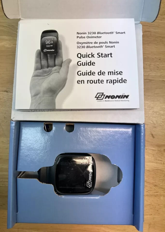 Nonin 02 meter Model 3230 Bluetooth Smart Pulse Oximeter