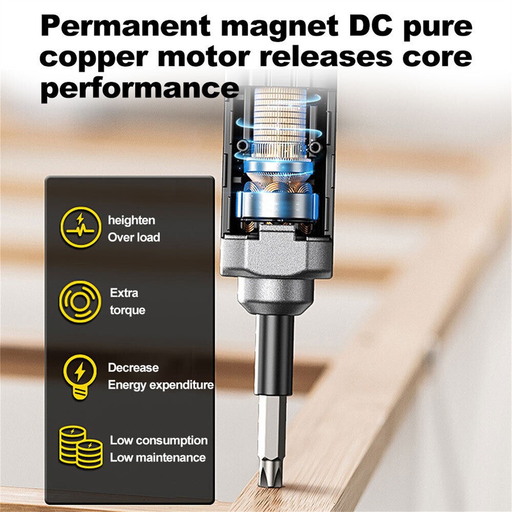 7.8V Mini Rechargeable Cordless Electric Screwdriver Drill Bits Set Power Tool