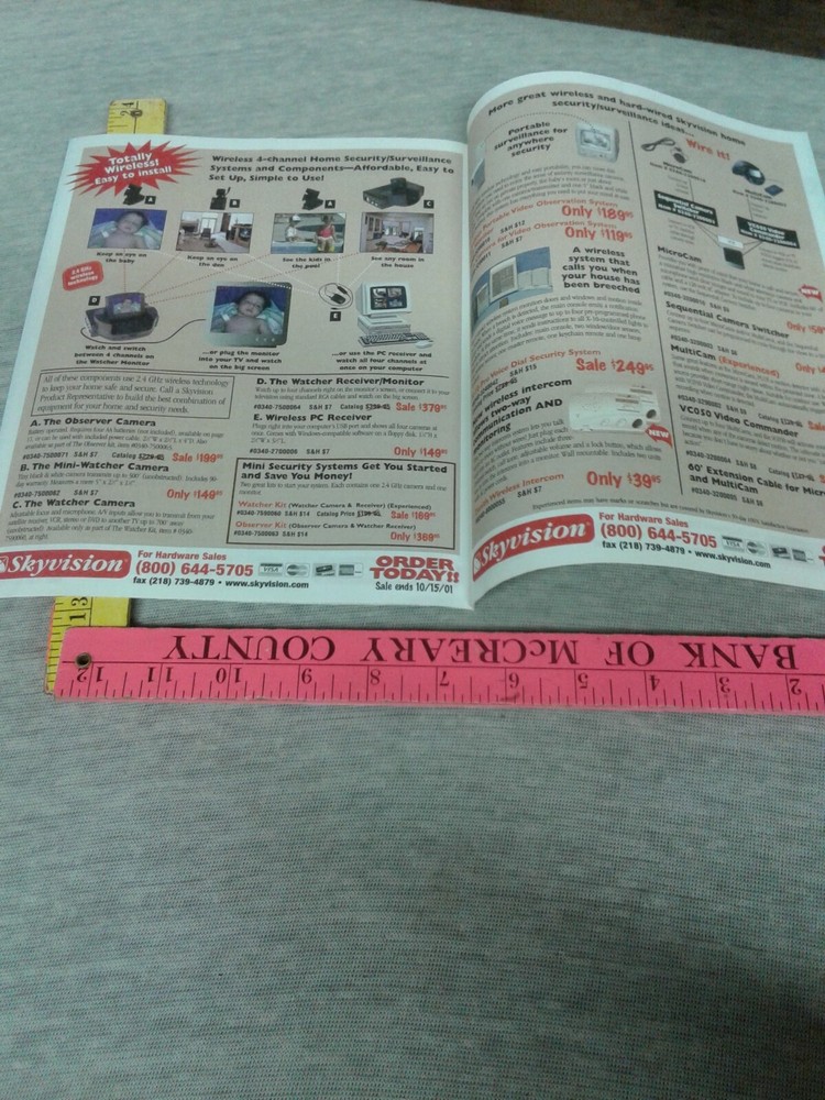 Skyvision Catalog August 2001 Electronics Cameras