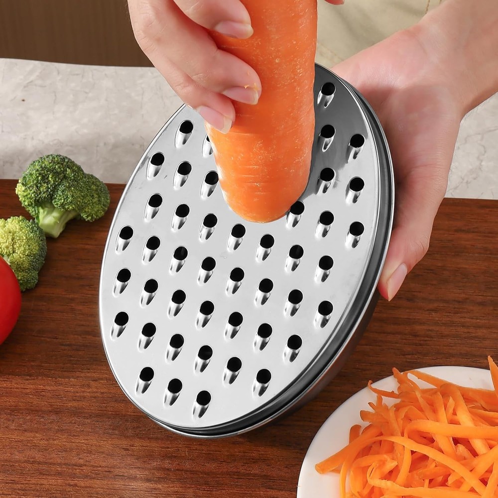 Stainless steel box cheese grater with storage container