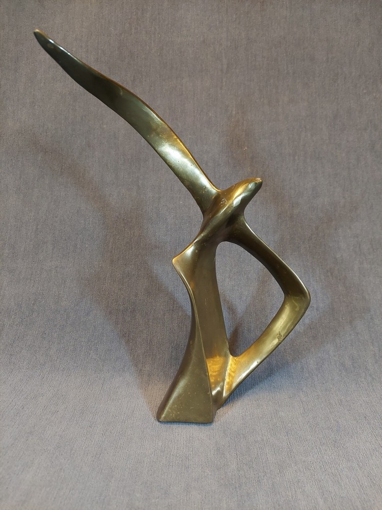 Modernist MCM Solid Brass Seagull in Flight by Price Products