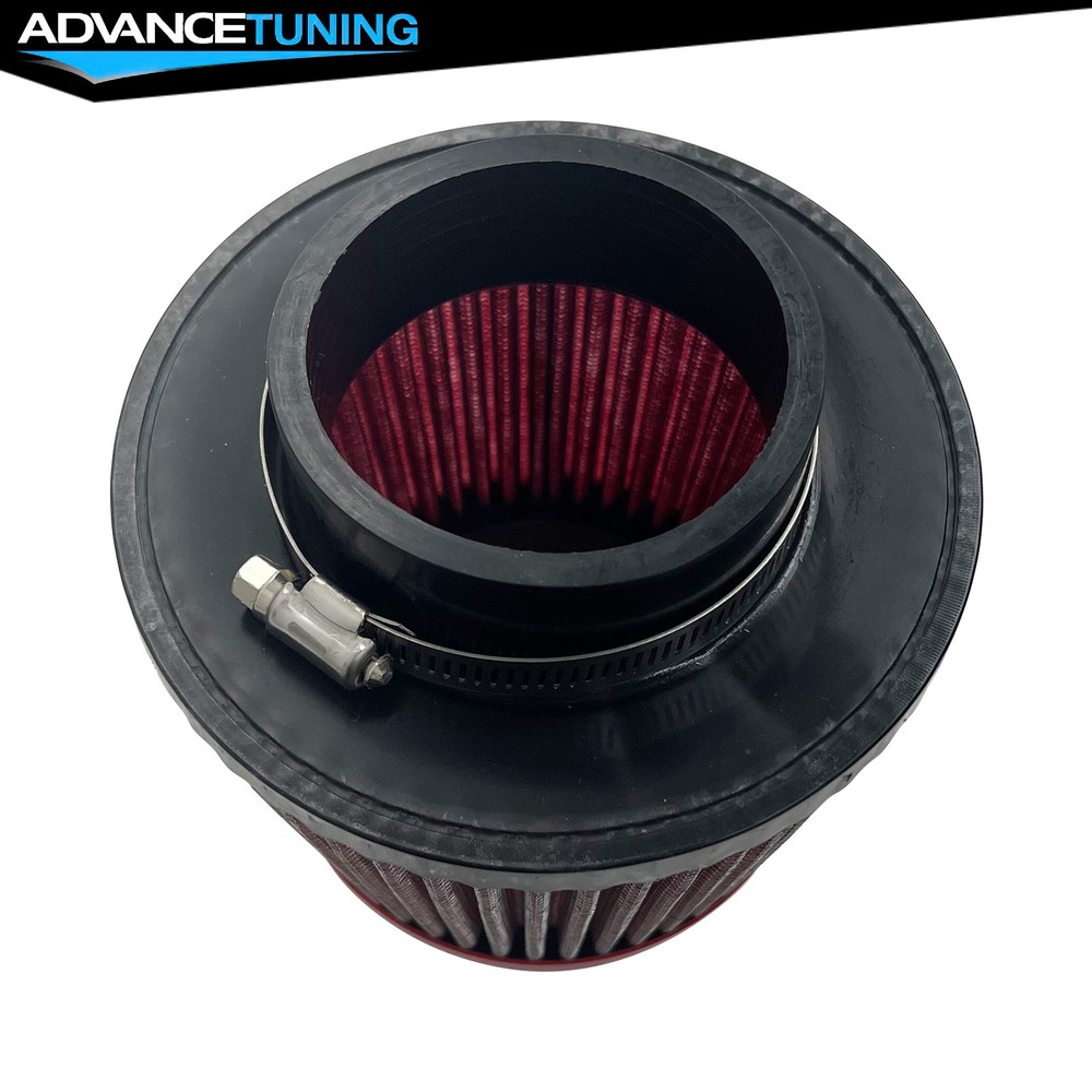 Universal 3" 76mm High Flow Inlet Dry Filter Cold Air Intake Cone Replacement