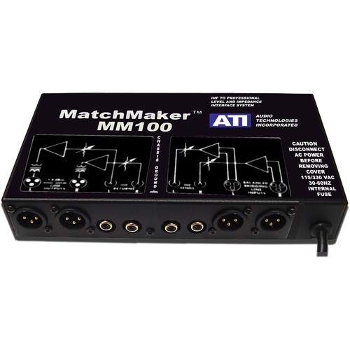 ATI Audio Inc MM100 Match Maker Balanced Unbalanced Level Matching Interface