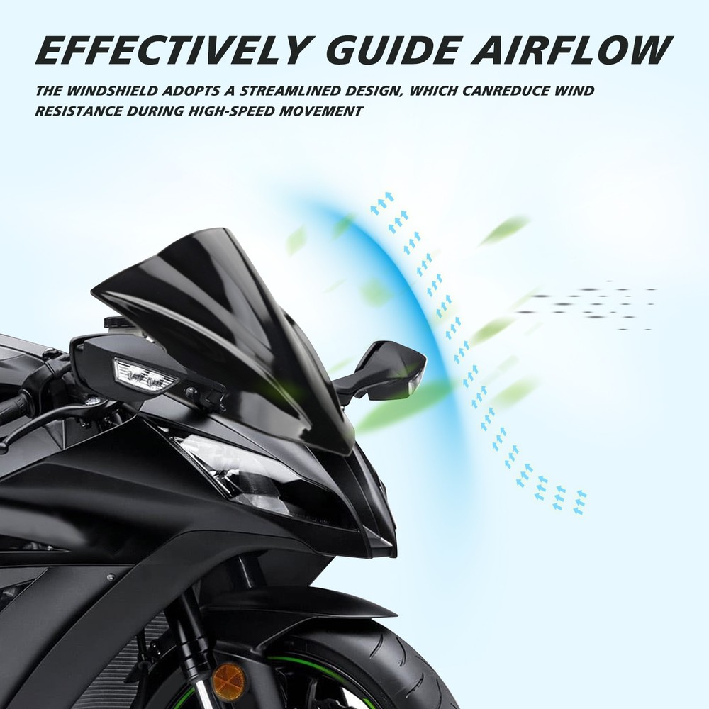 ABS Windscreen Windshield For Kawasaki Ninja 300 2013 2014 2015 2016 2017 2018