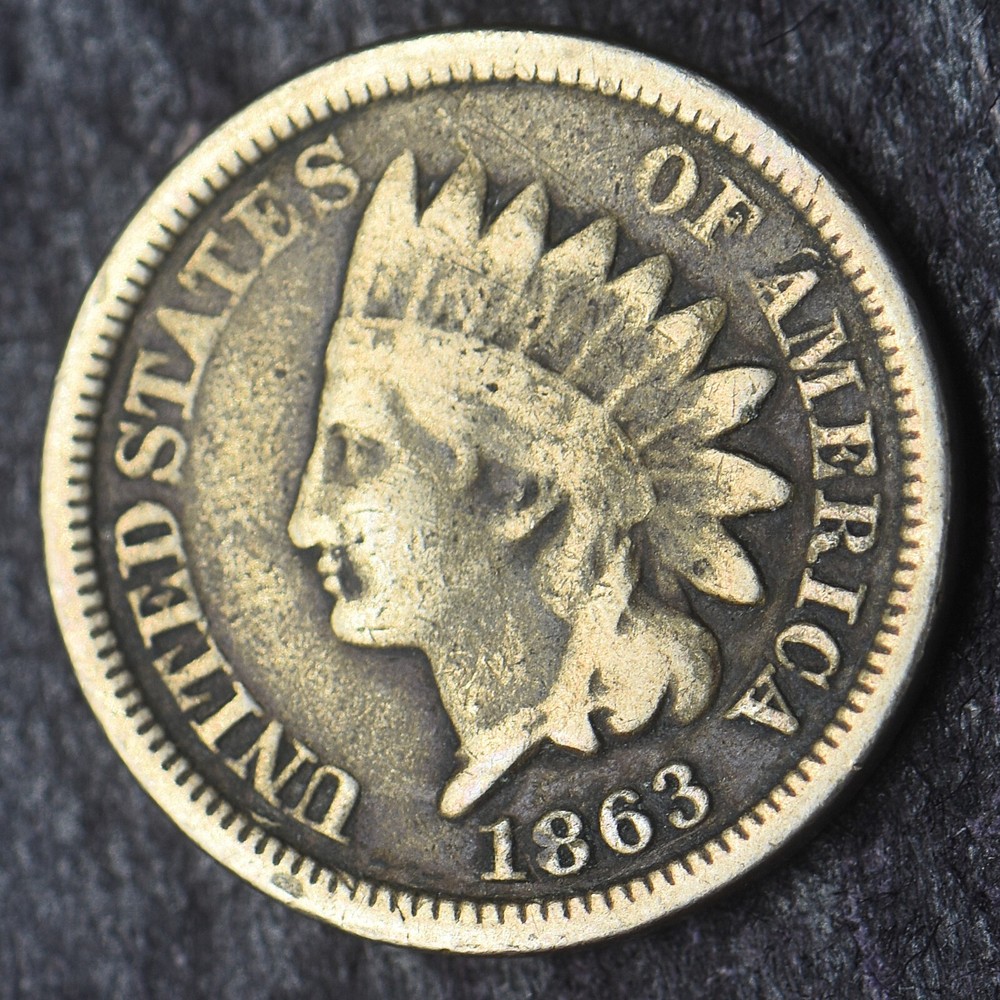 1863 Indian Head Cent 1C - COINGIANTS -