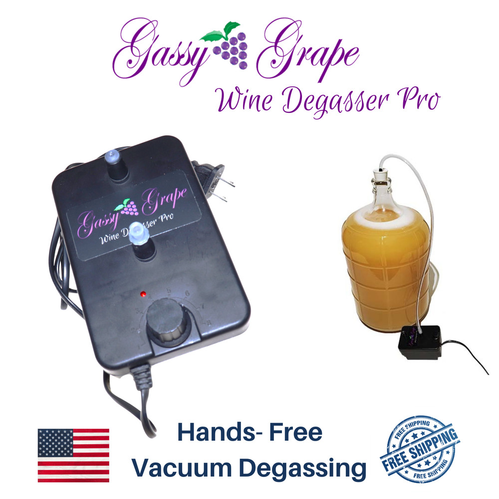 Get Your Wine to Bottling Faster Hands-Free | Gassy Grape Wine Degasser Pro Pump