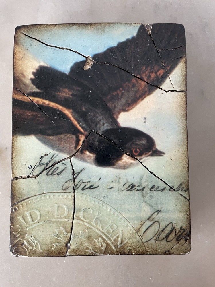 Sid Dickens Memory Block T-118 Bird In Flight RARE Retired Tile
