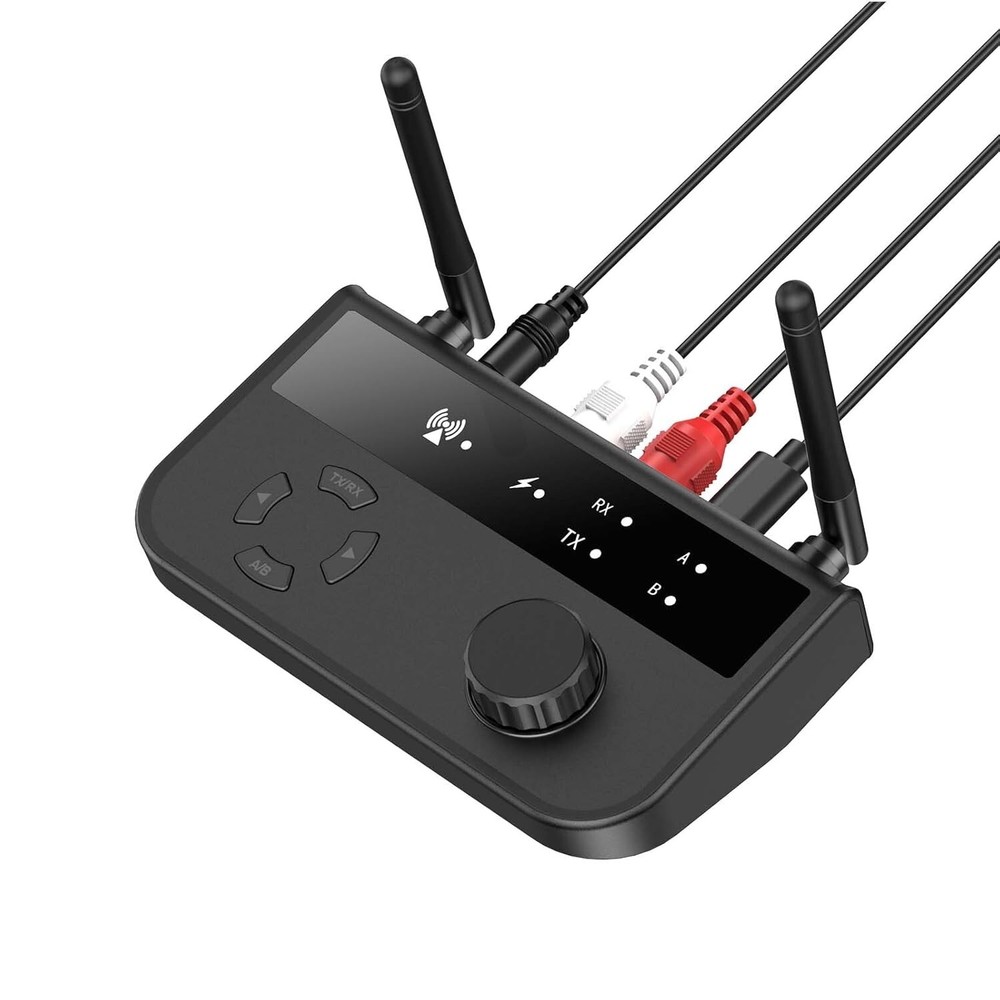 Bluetooth 5.3 Transmitter Receiver, Dual Connection Bluetooth Audio Adapter,