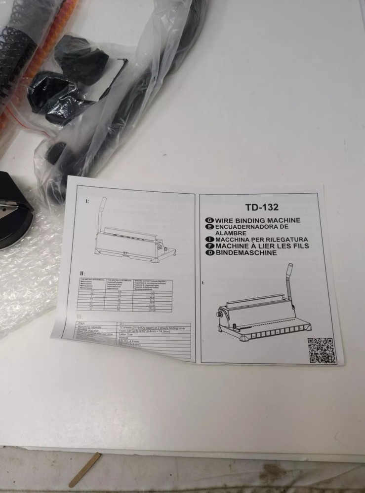 Rayson TD-132 Binding Machine Punch 12 Sheets/Bind 120 Sheets with Sturdy Met...