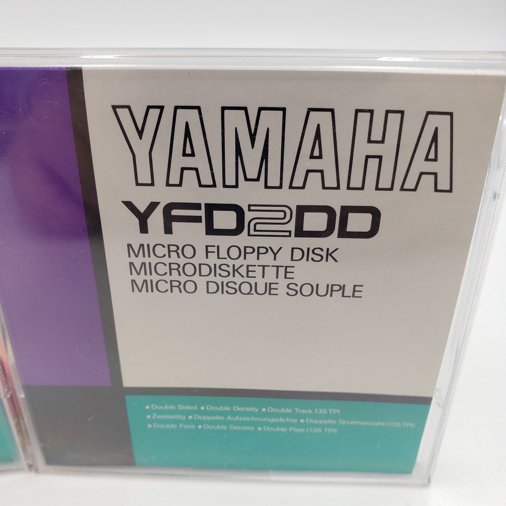 2Yamaha YFD2DD Micro Floppy Disk Double Sided Double Density Double track (USED)