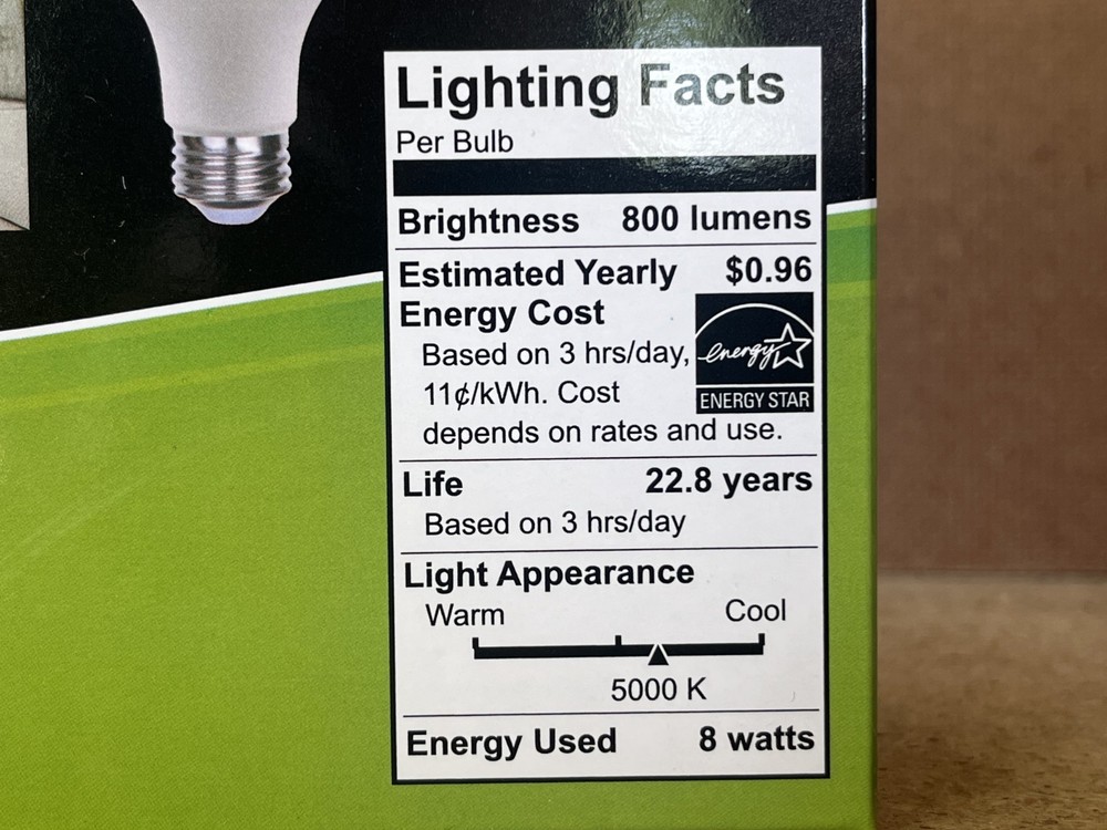 16 Pack Maxlite 8W LED Bulb = 60 watt replace A19 Daylight 5000K LED Light 60w