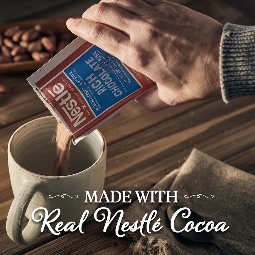 30 Pack No Sugar Added Hot Chocolate Mix Packets