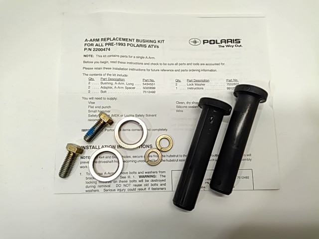 A-Arm Bushing Kit - 2000 Polaris NOS