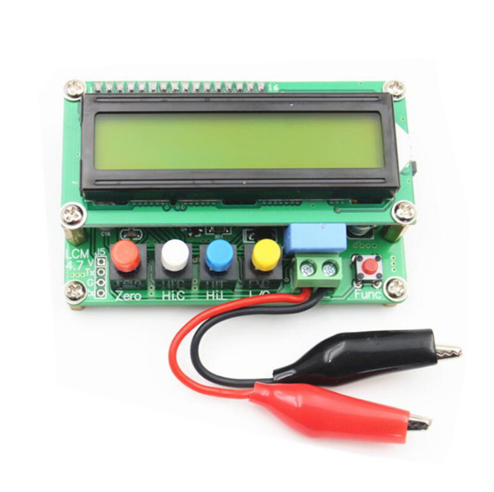 High Precise Digital LCD Capacitance meter inductance table tester + Test clip