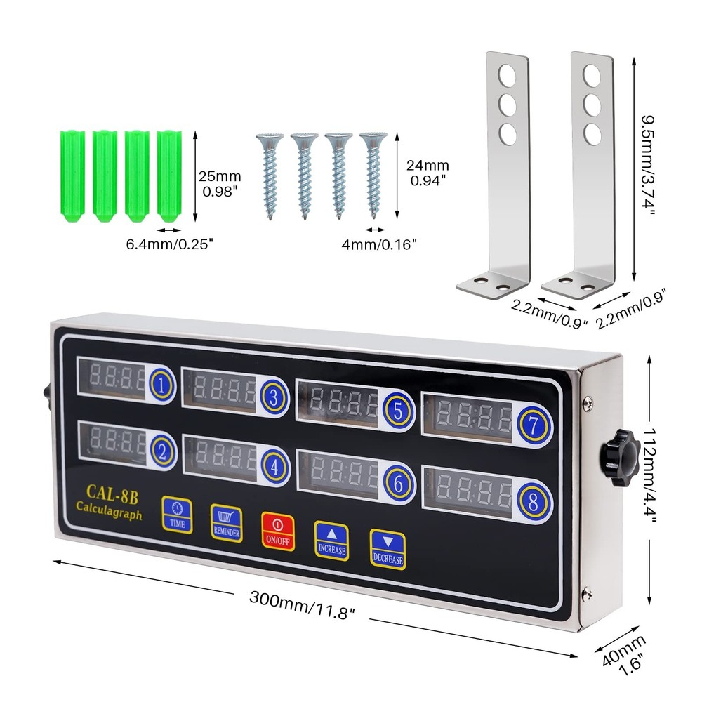 Commercial Kitchen Timers for Cooking Manual Big Large Timer Digital Timer 8-...