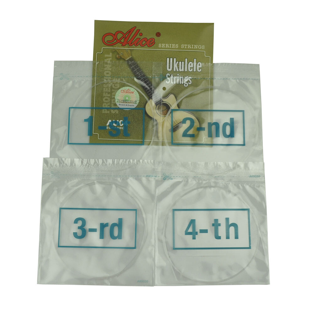 10Sets Alice Ukulele Strings Clear Nylon BFDA 4 Strings Set AU04 Soprano